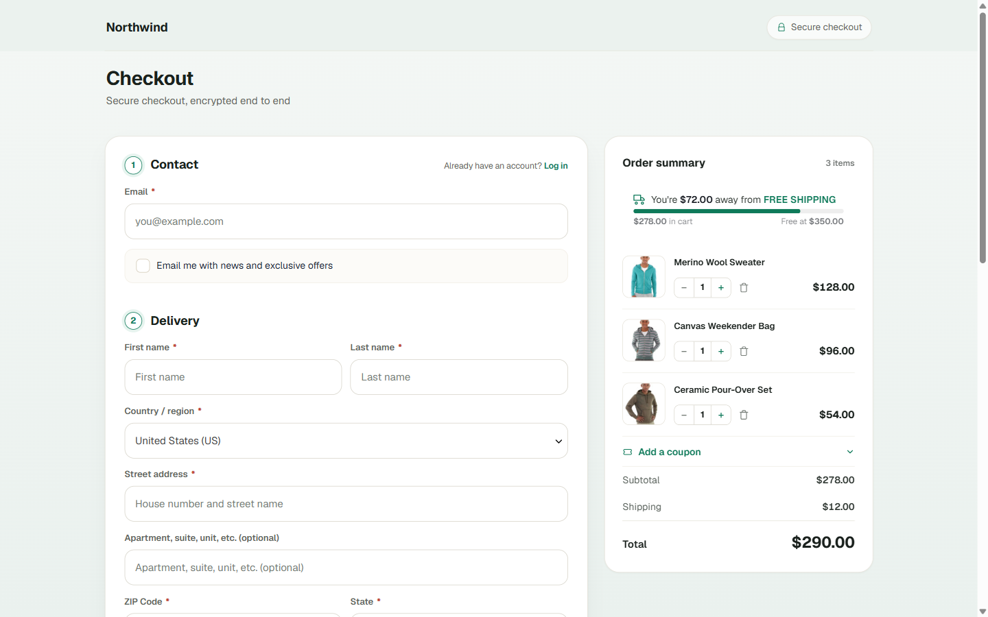 Glide, a single-page WooCommerce checkout.